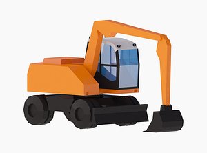 Excavator Construction Loader TW160 Simplified 3D