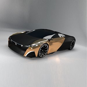 Supercars Peugeot Onyx concept without an Interior