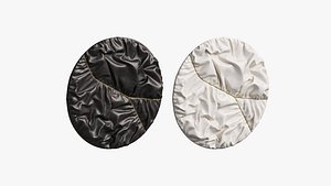 Round folded panel with a metal seam