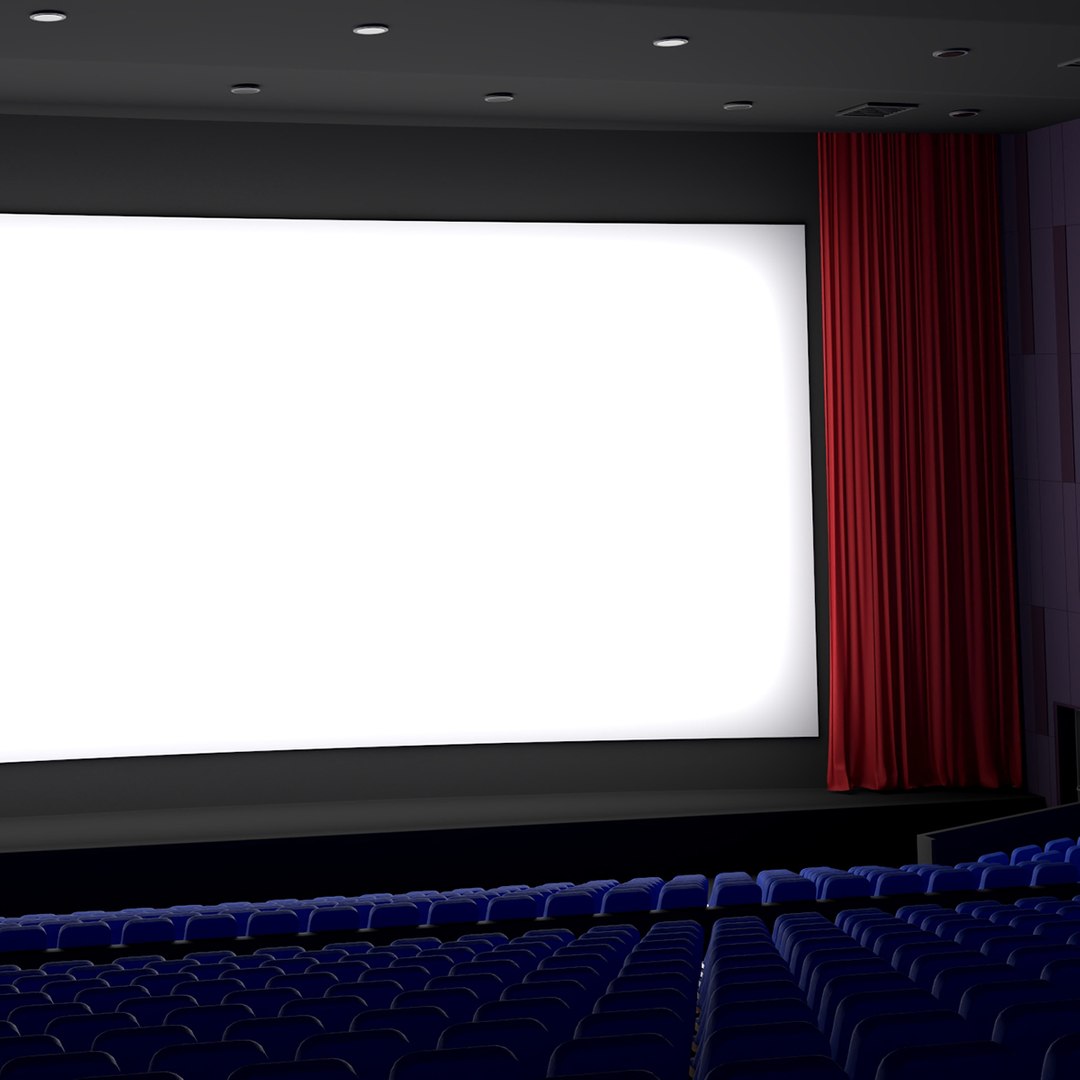 Movie Theater Hall 3D model preview