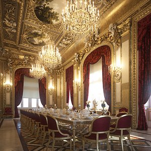 3D classical dining model