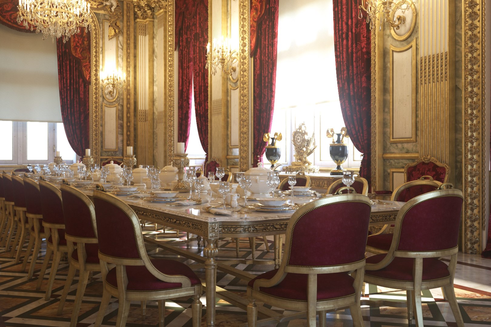 3D Classical Dining Model - TurboSquid 1662885