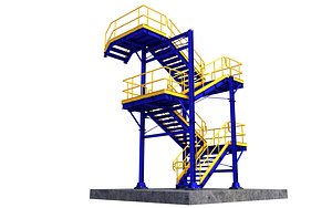 industrial stairs 3D model