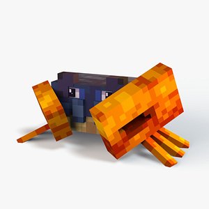 3D Minecraft Crab model