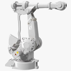 3D High Speed 6 Axis Industrial Robot Rigged model