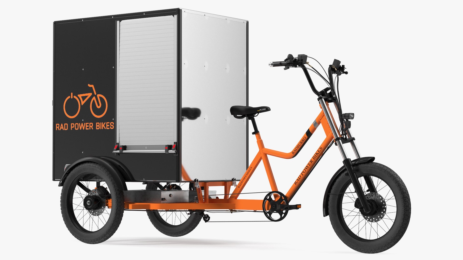 Rad Power Bike RadBurro with Cargo Box Rigged 3D model preview