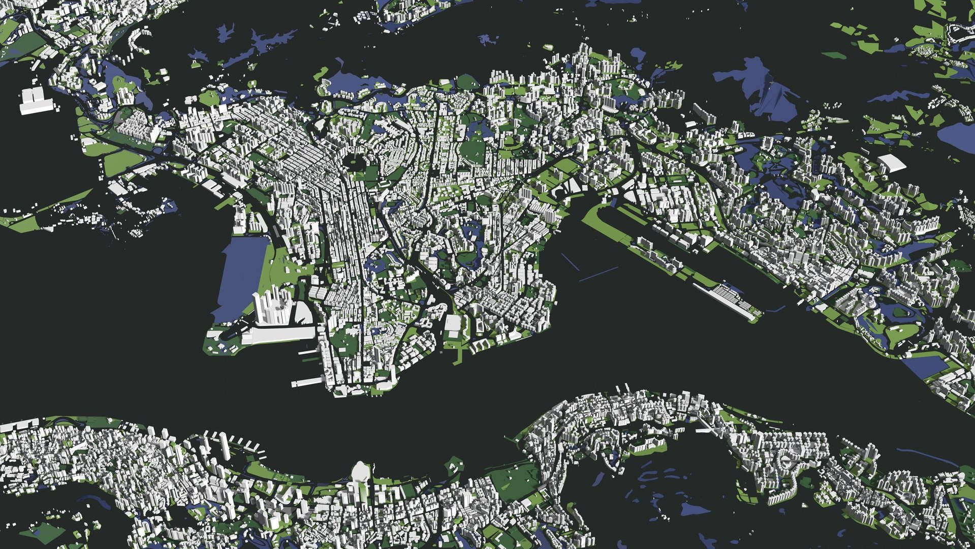 3D Hong Kong - City And Mass Buildings - TurboSquid 2204928
