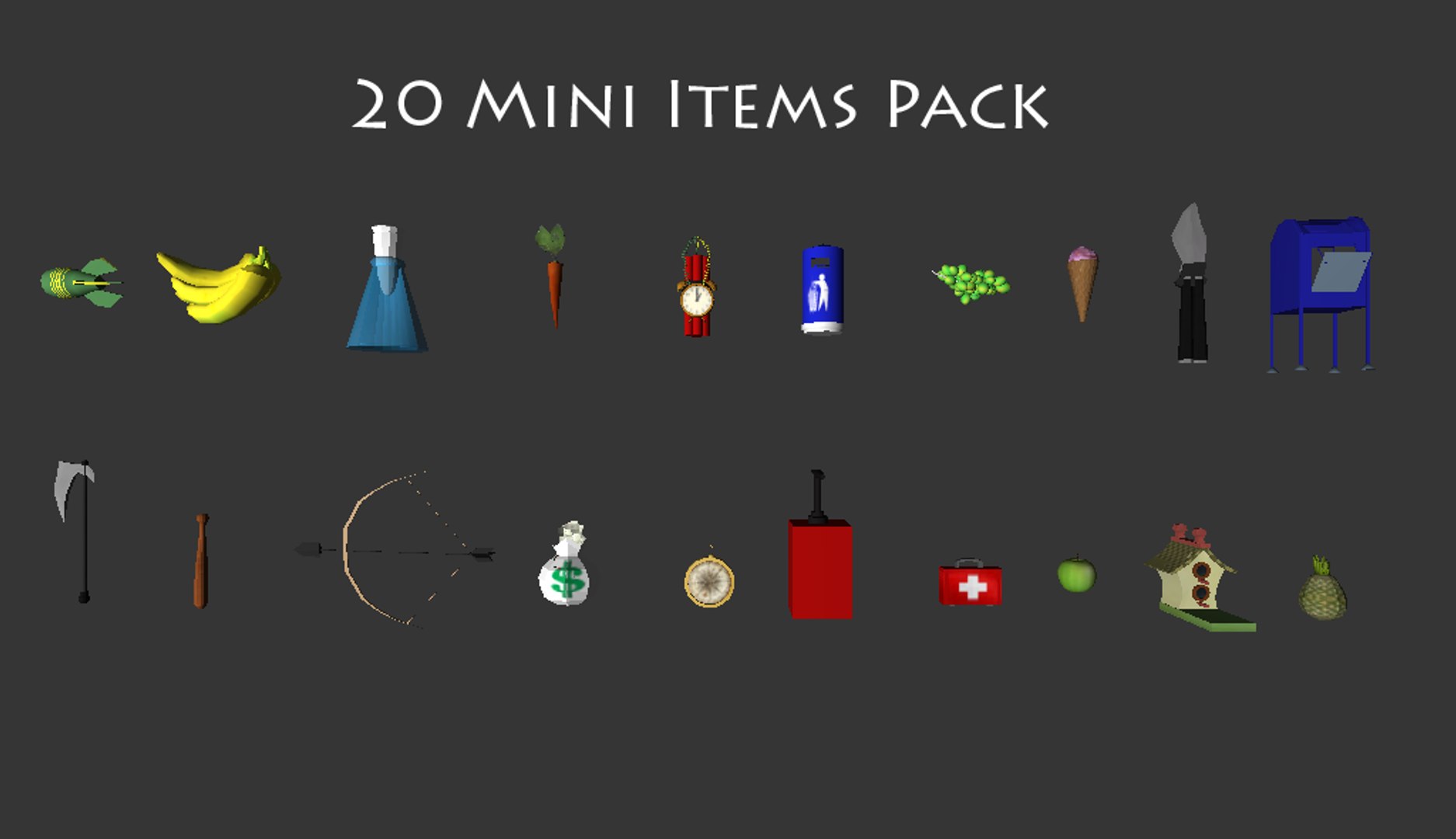 Inventory Items 3d Fbx