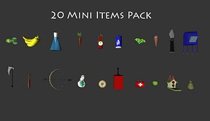inventory items 3d fbx