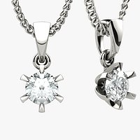 5mm Diamond Gold Pendant