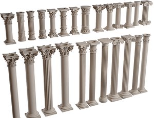Column Pillar Plaster Molding Decoration 3D model