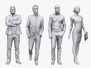 Lowpoly People Business pack