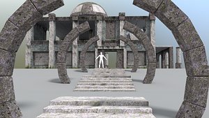 desolate temple 3D model