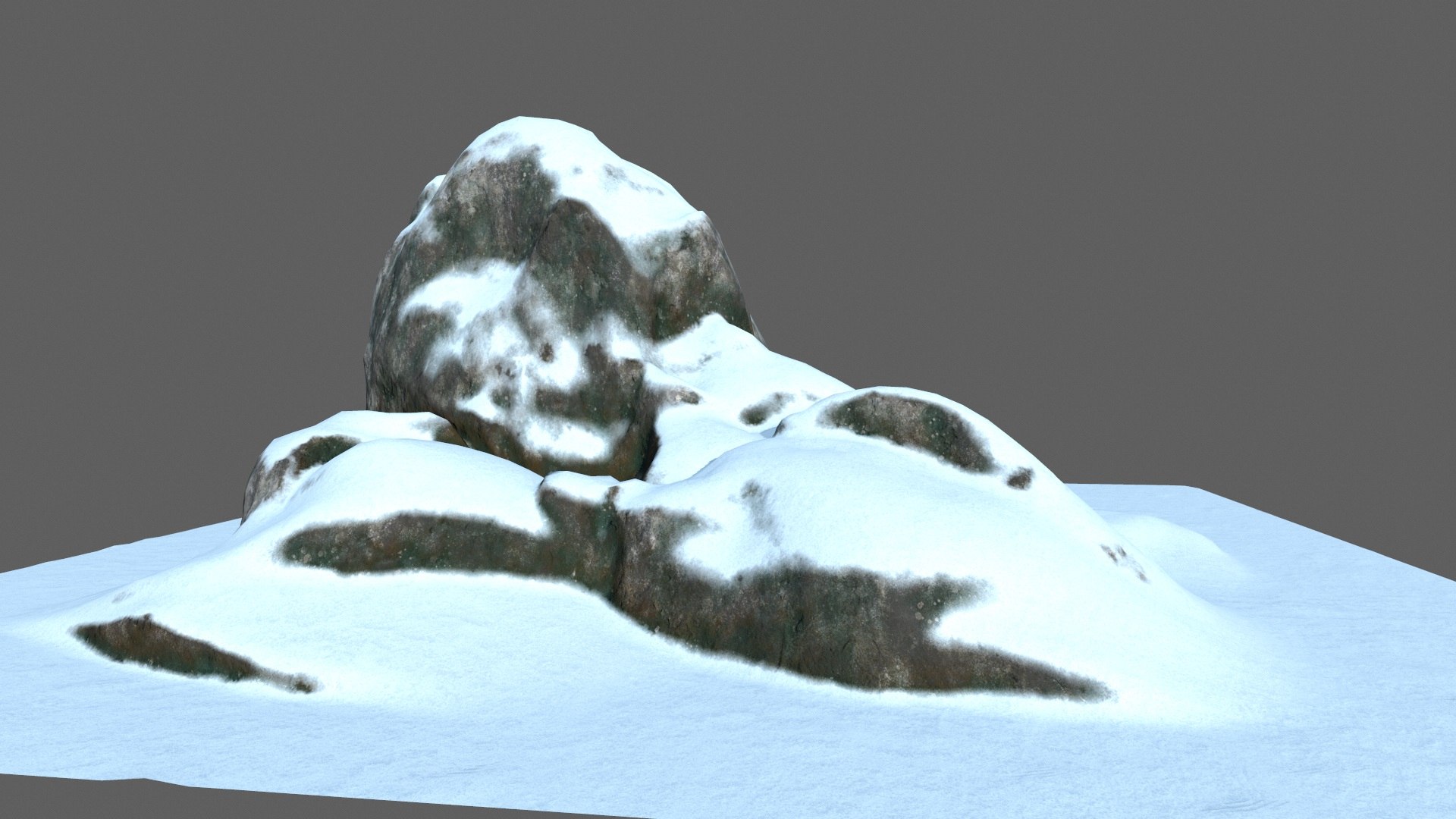 Rock Snow 3D Model - TurboSquid 1263932