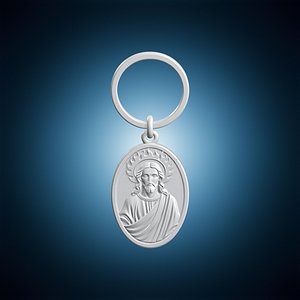 Saint Jude Medal Keychain 3D Printable 3D