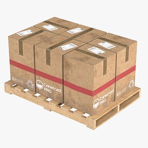 Cardboard Box Pallet 4 model