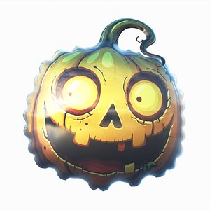 3D Scary pumpkin foil helium balloon 04
