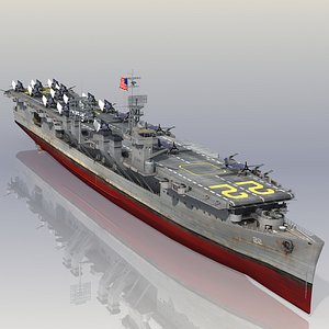 3D USS Independence CVL-22  Aircraft Carrier