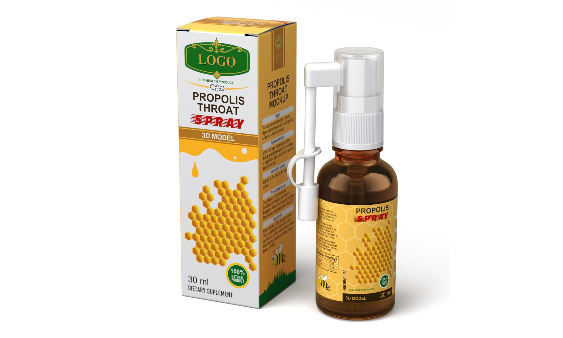 Propolis Spray Bottle Model - TurboSquid 2282927