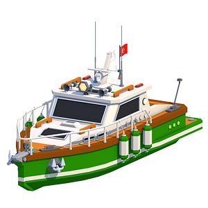 Cartoon BOAT 03 3D model