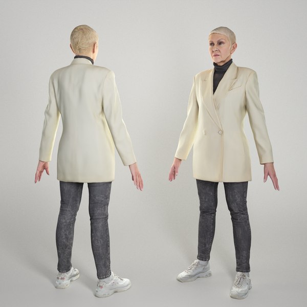 Attractive mature woman ready for animation 316 3D