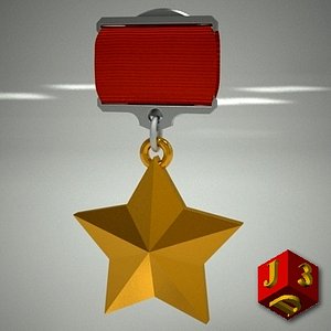 3d model hero soviet union medal