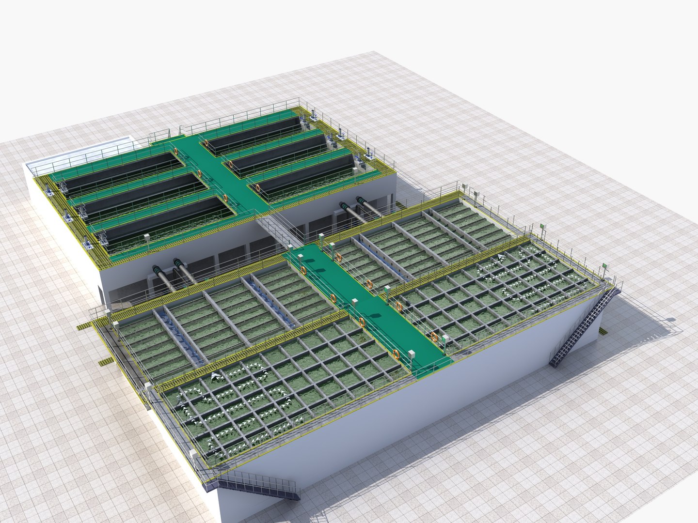 Sewage Water Treatment Tank 3D Model - TurboSquid 1868099