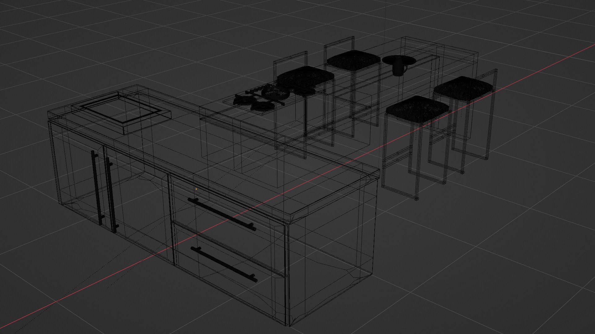 Marble Kitchen Island 3D Model TurboSquid 1955562