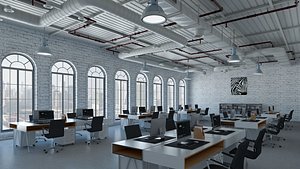 office loft interior 3D model