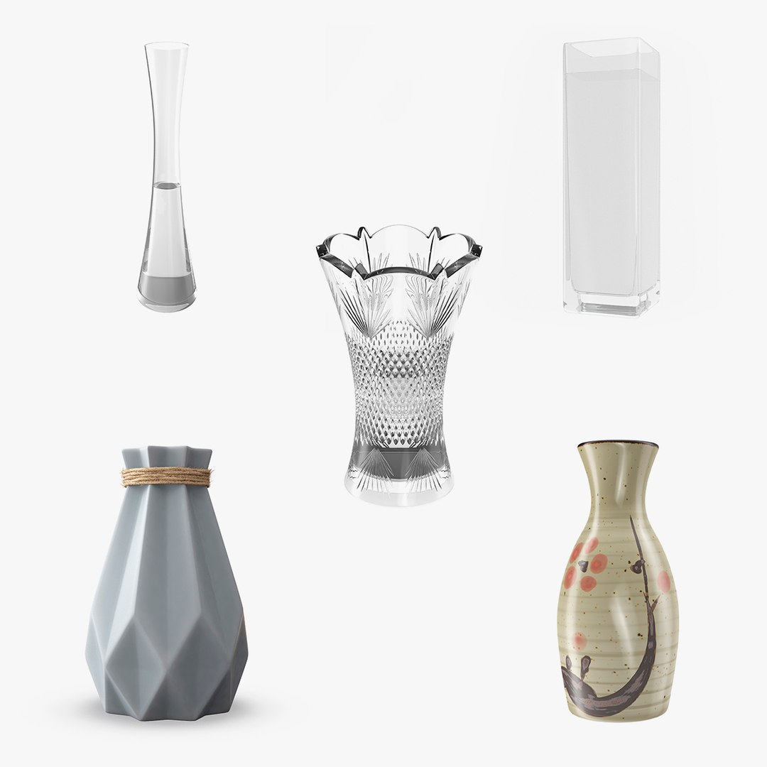 Vases Models Collection 4 3D model preview