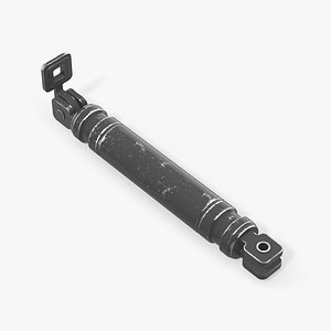 3d model sci-fi painted hydraulic cylinder
