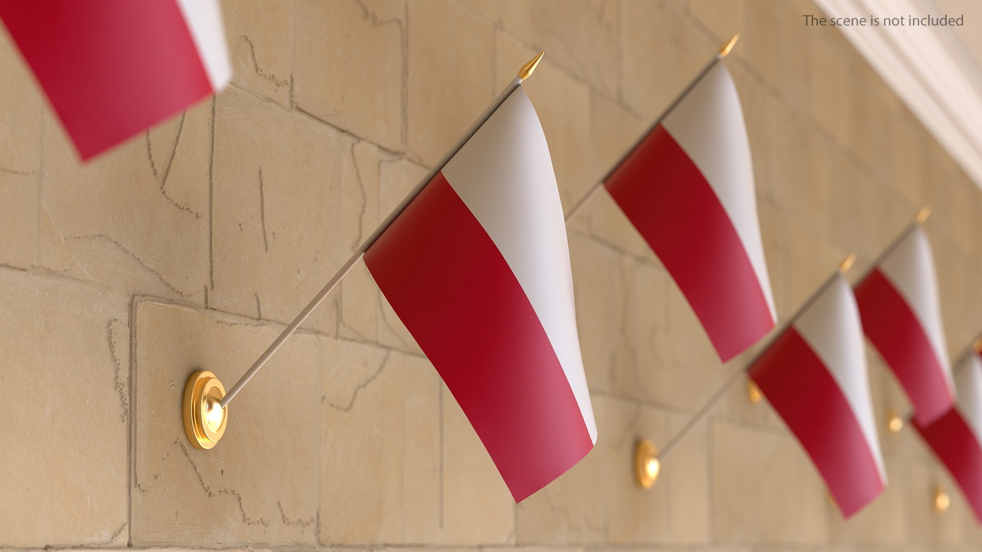 Wall Flag Poland 3D model preview