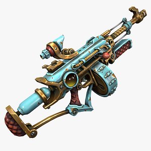 Steampunk assault rifle 3D model