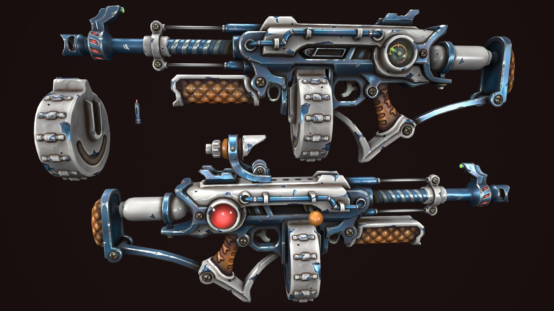 Steampunk Assault Rifle 3D Model - TurboSquid 2244315