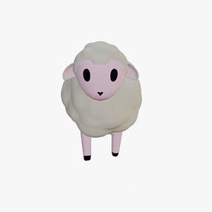 3D model Cute Sheep