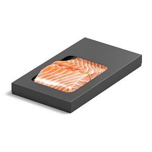 Black Salmon Box Pack - trout cardboard tray model