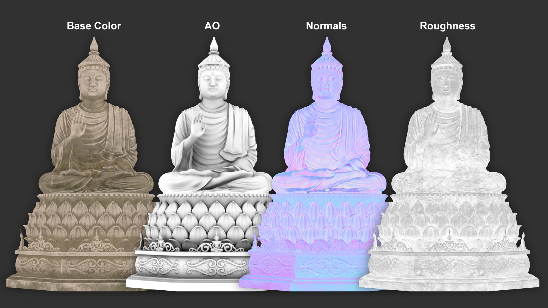 Asian Sculptures 3D model https://p.turbosquid.com/ts-thumb/SV/Yxf53d/qG/buddha_textures2/jpg/1755283150/1920x1080/fit_q87/92e8707e5125339575d26e2eb93a4c28f2409885/buddha_textures2.jpg