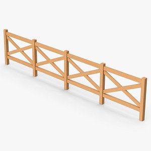 Wood Fence 3D model