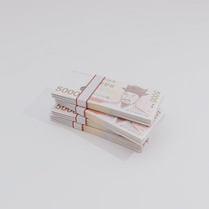 5000 South Korean won Currency 3D model