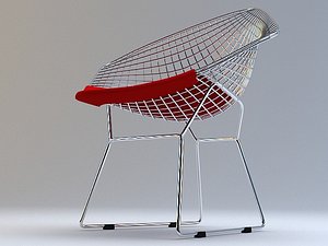 diamond chair bertoia 3d model