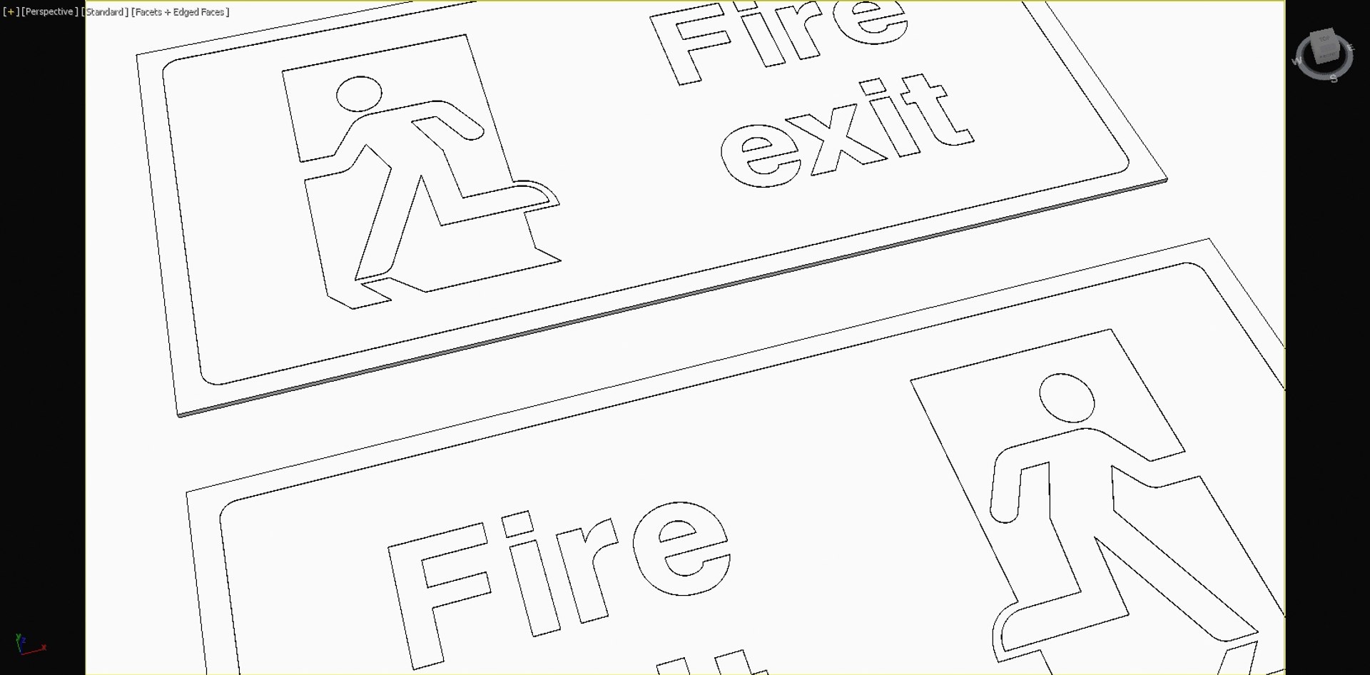 Exit Sign 3D Model TurboSquid 1627400