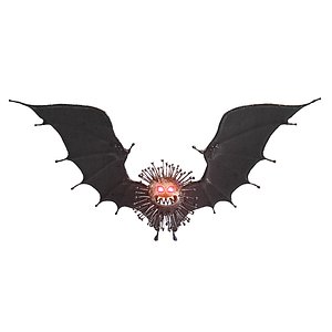 3D corona black coronavirus bat wings