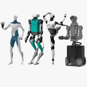 Rigged Robots Collection 10 for Cinema 4D