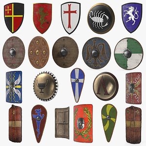 medieval shields 2 3D model