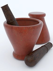 thai mortar pestle 3d max