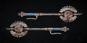 3D axe metallic