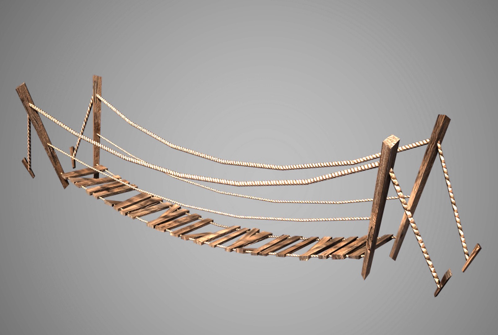 3d Hanging Rope Bridge