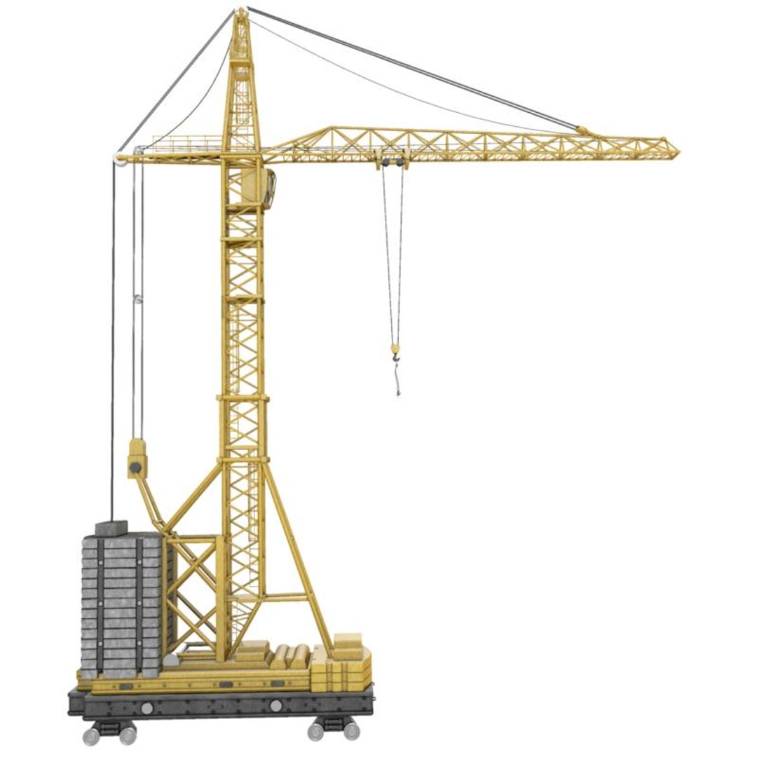 3ds Max Construction Tower Crane