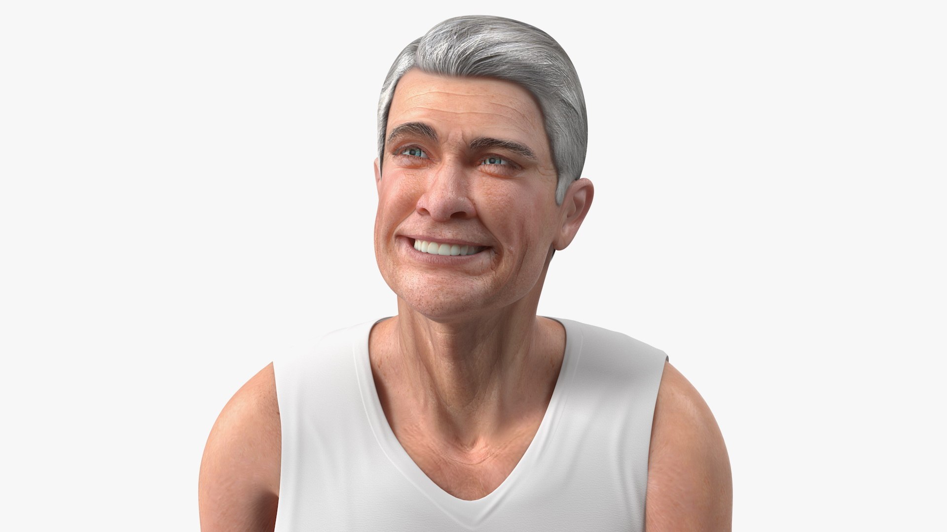 Old Man Underwear Rigged for Cinema 4D 3D model preview