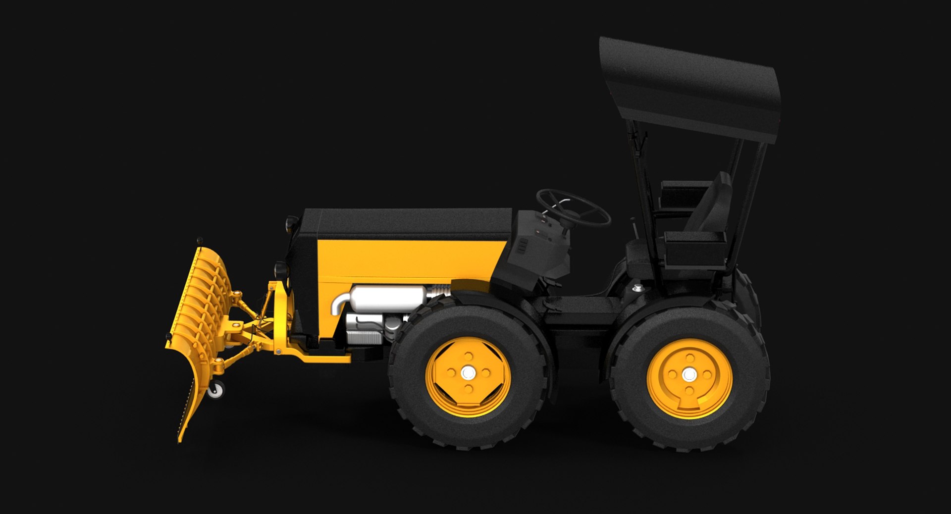 3d model small snowplow
